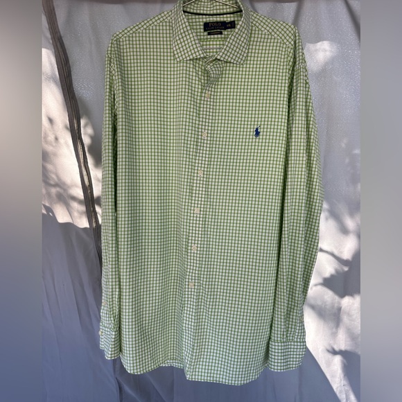 Ralph Lauren Green Checkered Men's Shirt - Picture 2 of 6